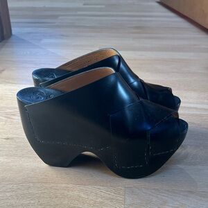 Acne Studios Platform Leather Mule Clogs